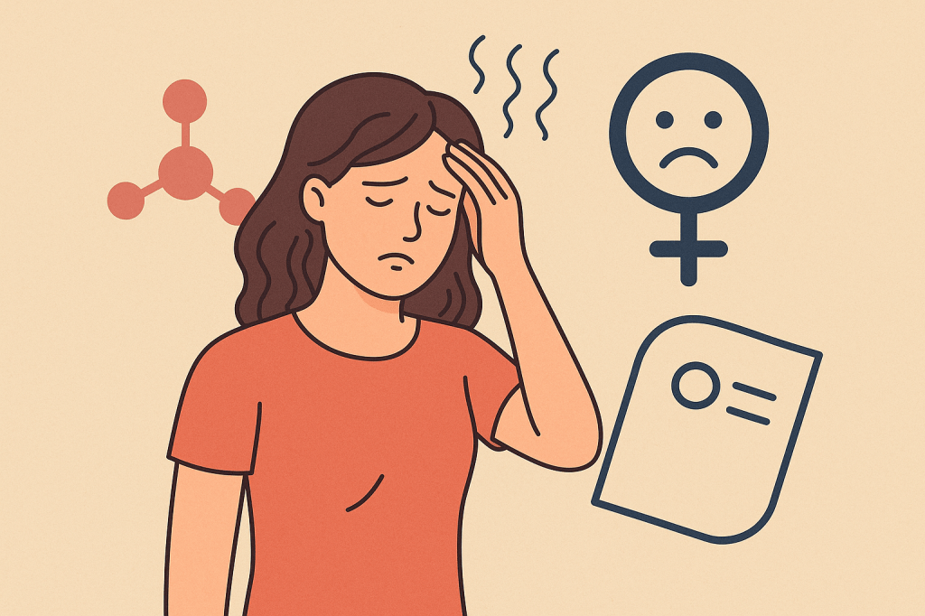 A girl dealing with hormonal imbalance symptoms